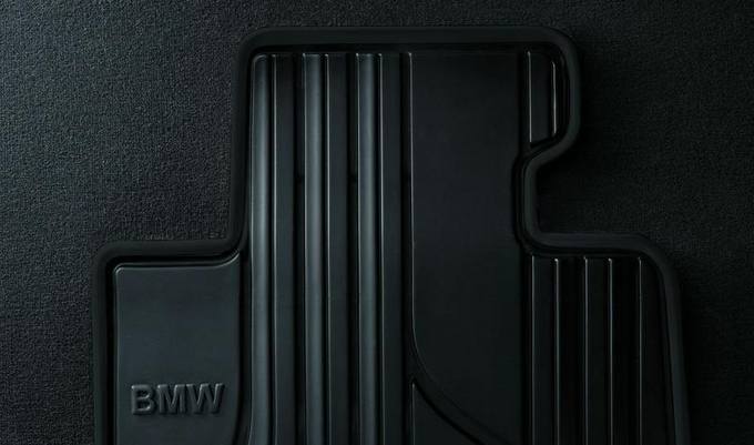BMW Floor Mat Set - Rear (Black - Rubber) 51472361515